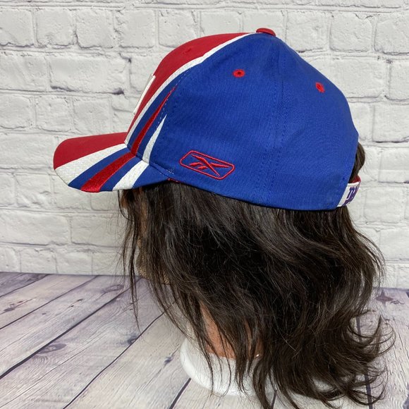 Reebok NY Giants Hat Cap Youth Strap Back Red White Blue Team Apparel One Size - Picture 2 of 10